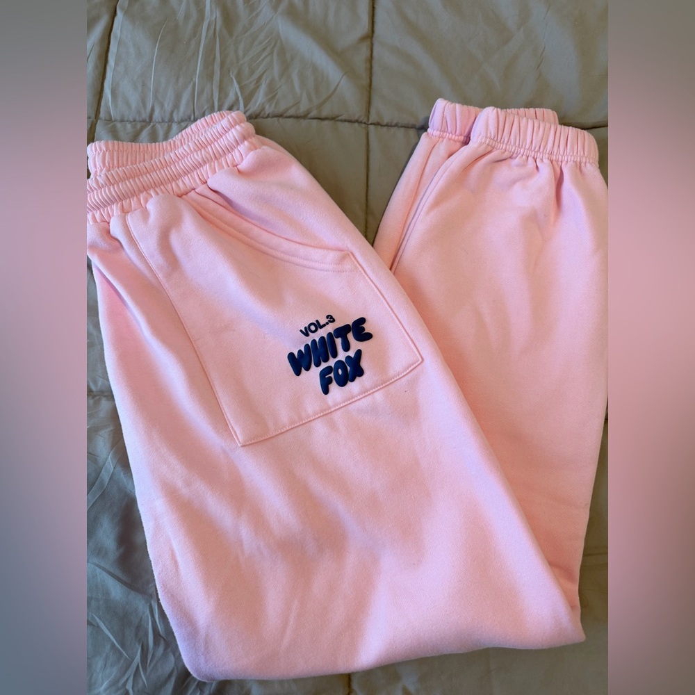 White Fox Pink Joggers